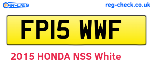 FP15WWF are the vehicle registration plates.