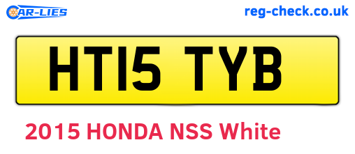 HT15TYB are the vehicle registration plates.