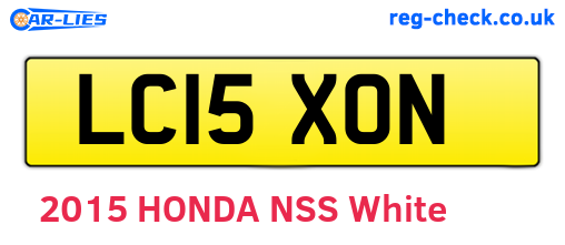 LC15XON are the vehicle registration plates.