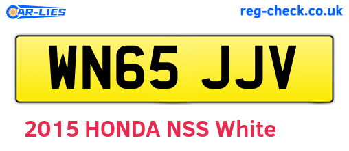 WN65JJV are the vehicle registration plates.