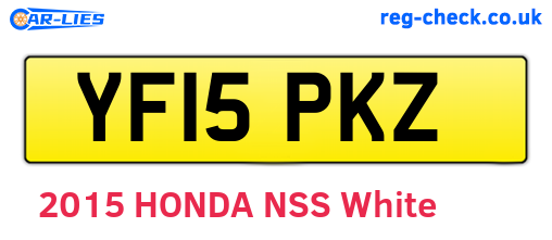 YF15PKZ are the vehicle registration plates.