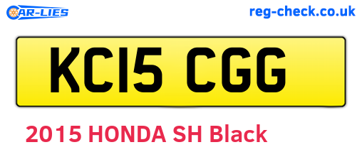 KC15CGG are the vehicle registration plates.