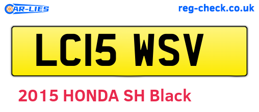 LC15WSV are the vehicle registration plates.