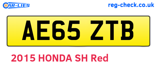AE65ZTB are the vehicle registration plates.