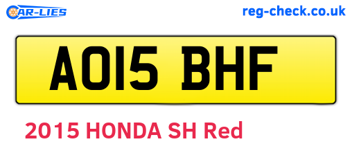 AO15BHF are the vehicle registration plates.