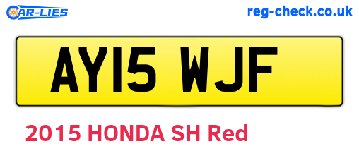 AY15WJF are the vehicle registration plates.