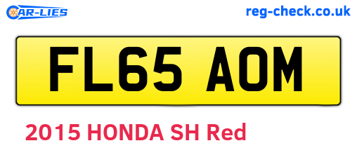 FL65AOM are the vehicle registration plates.