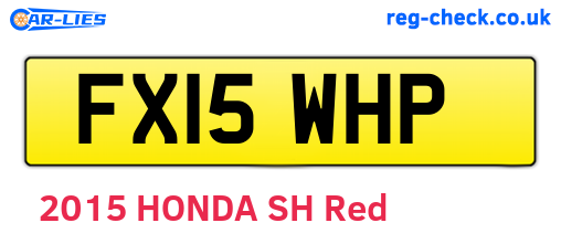 FX15WHP are the vehicle registration plates.
