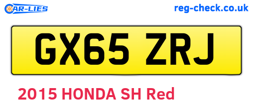 GX65ZRJ are the vehicle registration plates.
