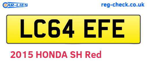 LC64EFE are the vehicle registration plates.