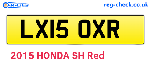 LX15OXR are the vehicle registration plates.