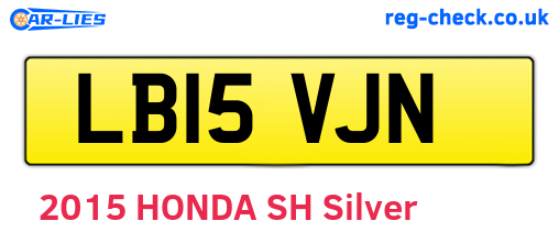 LB15VJN are the vehicle registration plates.