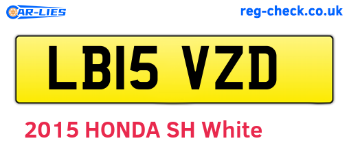 LB15VZD are the vehicle registration plates.