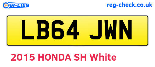LB64JWN are the vehicle registration plates.