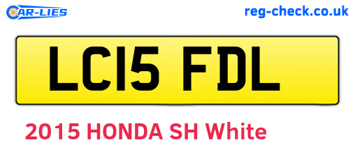 LC15FDL are the vehicle registration plates.