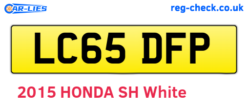 LC65DFP are the vehicle registration plates.
