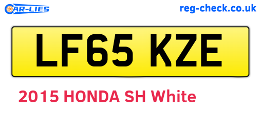 LF65KZE are the vehicle registration plates.