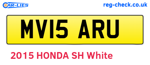 MV15ARU are the vehicle registration plates.