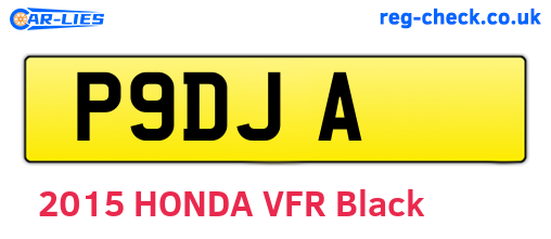 P9DJA are the vehicle registration plates.