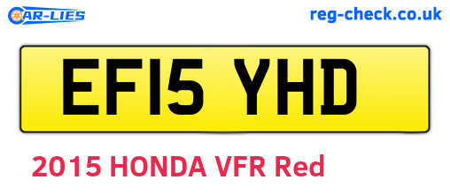 EF15YHD are the vehicle registration plates.