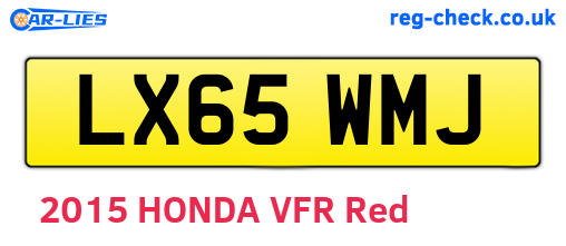 LX65WMJ are the vehicle registration plates.