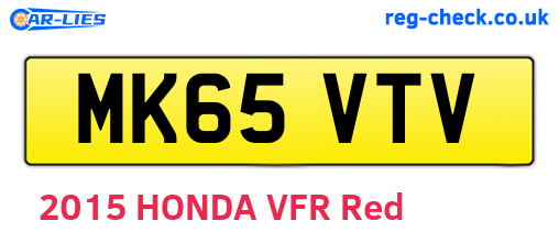 MK65VTV are the vehicle registration plates.