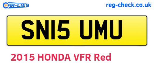 SN15UMU are the vehicle registration plates.