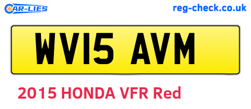 WV15AVM are the vehicle registration plates.