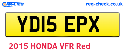 YD15EPX are the vehicle registration plates.