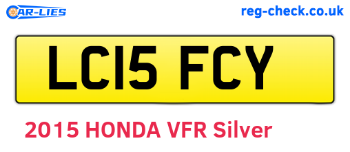 LC15FCY are the vehicle registration plates.