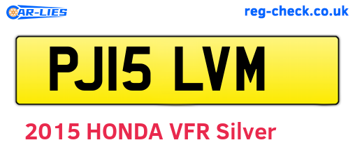 PJ15LVM are the vehicle registration plates.