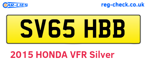 SV65HBB are the vehicle registration plates.
