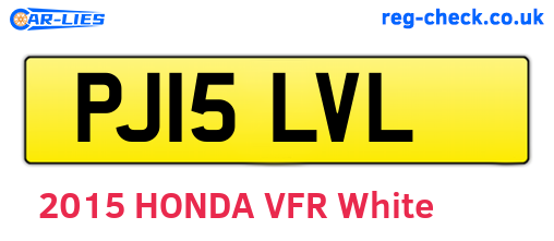 PJ15LVL are the vehicle registration plates.