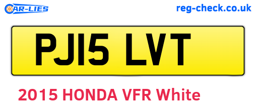 PJ15LVT are the vehicle registration plates.