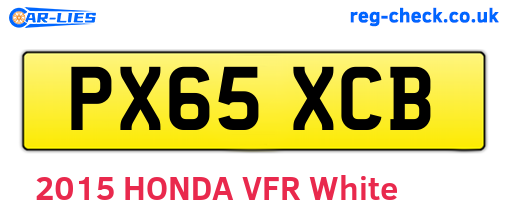 PX65XCB are the vehicle registration plates.
