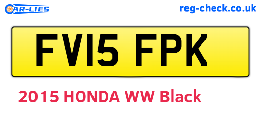 FV15FPK are the vehicle registration plates.