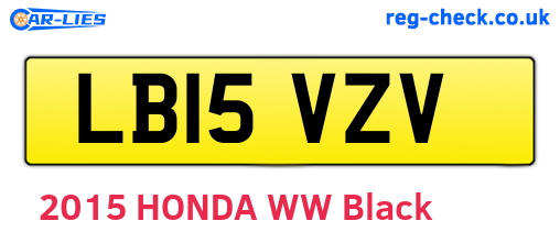 LB15VZV are the vehicle registration plates.
