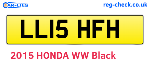 LL15HFH are the vehicle registration plates.