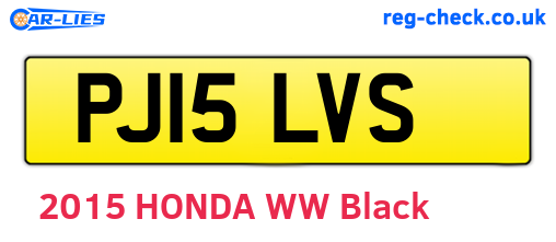 PJ15LVS are the vehicle registration plates.