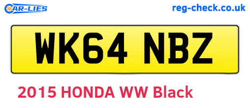 WK64NBZ are the vehicle registration plates.