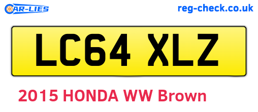 LC64XLZ are the vehicle registration plates.