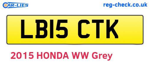 LB15CTK are the vehicle registration plates.