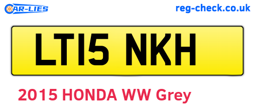 LT15NKH are the vehicle registration plates.
