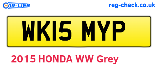 WK15MYP are the vehicle registration plates.
