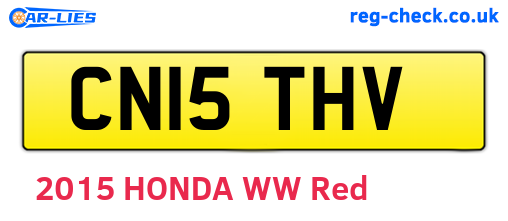 CN15THV are the vehicle registration plates.