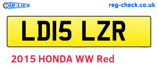 LD15LZR are the vehicle registration plates.