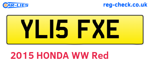 YL15FXE are the vehicle registration plates.