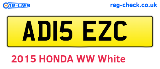AD15EZC are the vehicle registration plates.
