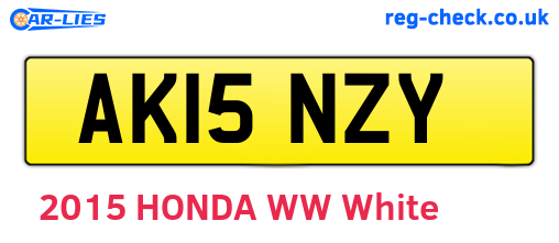 AK15NZY are the vehicle registration plates.