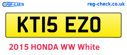 KT15EZO are the vehicle registration plates.